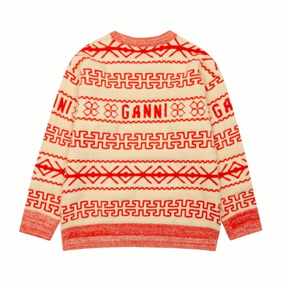 Ganni Summer Organic Wool Jumper | Red - Picture 2 of 9